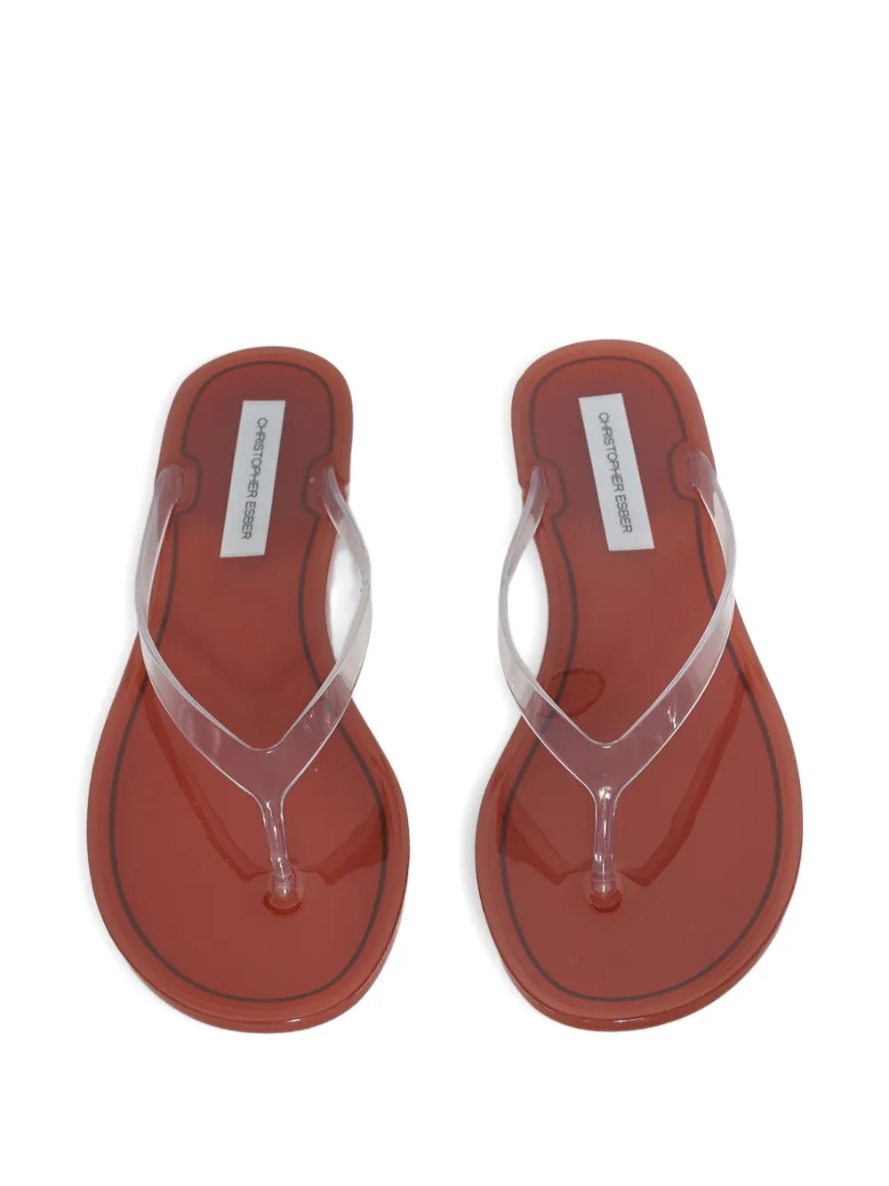 Christopher Esber Jo clear-strap flip flops Pink
