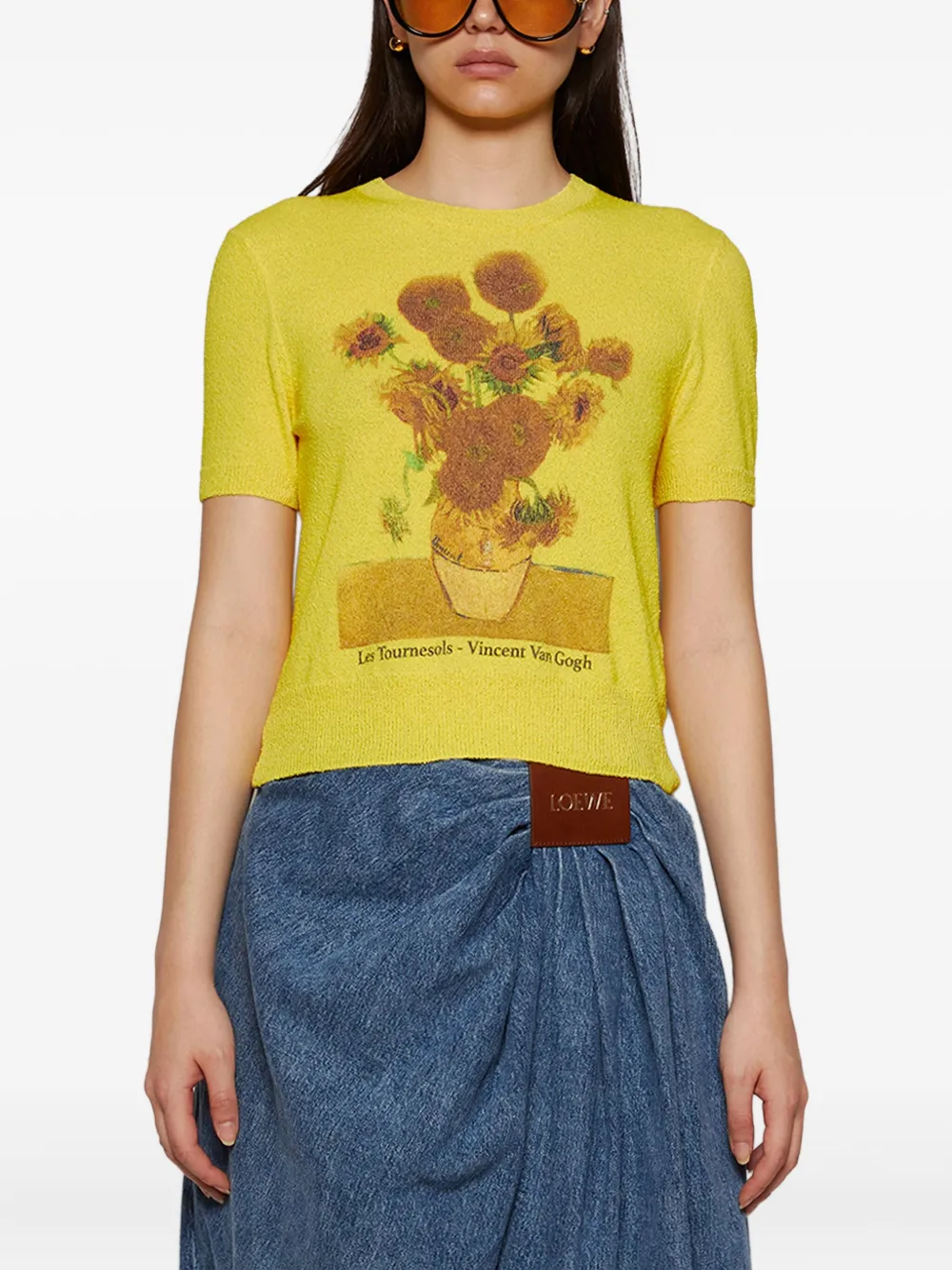 LOEWE Vincent Van Gogh floral-print T-shirt Geel