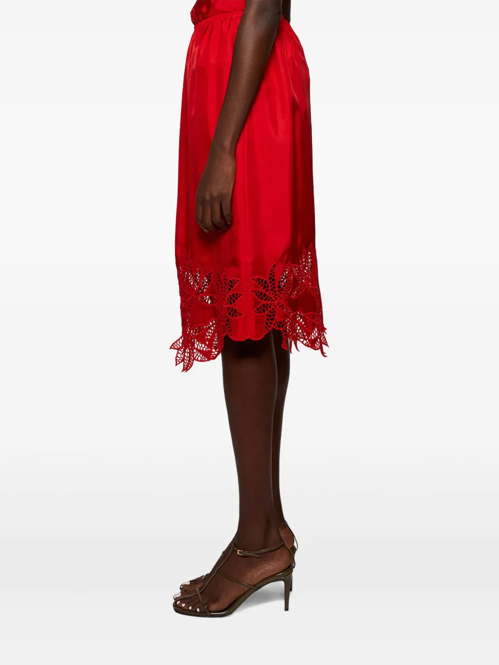 Diotima Coverley Lace-embroidered Midi Skirt In Multi