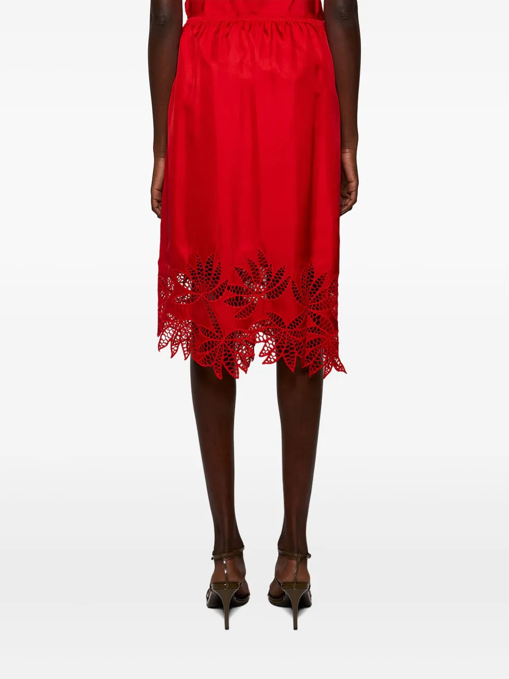 Diotima Coverley Lace-embroidered Midi Skirt In Multi
