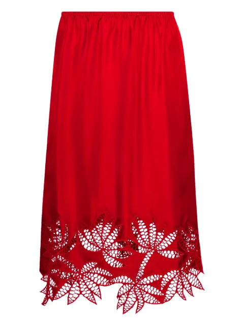 diotima Coverley lace-embroidered midi skirt