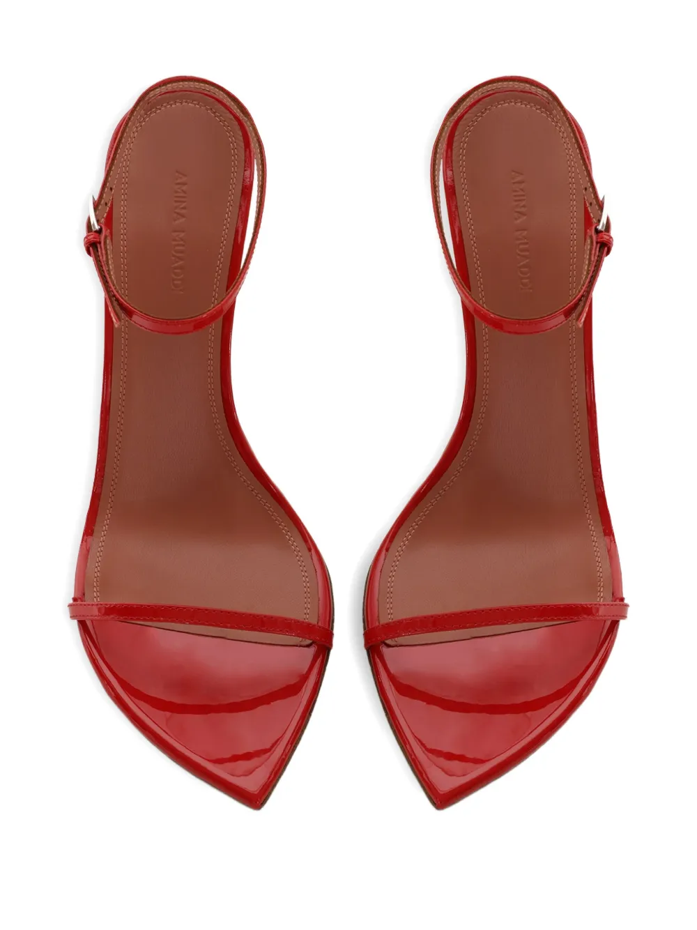 Amina Muaddi 95mm Bruna strappy sandals Red
