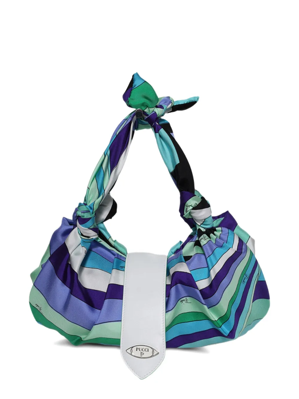 Pucci Iride-print Knotted Shoulder Bag In Multi