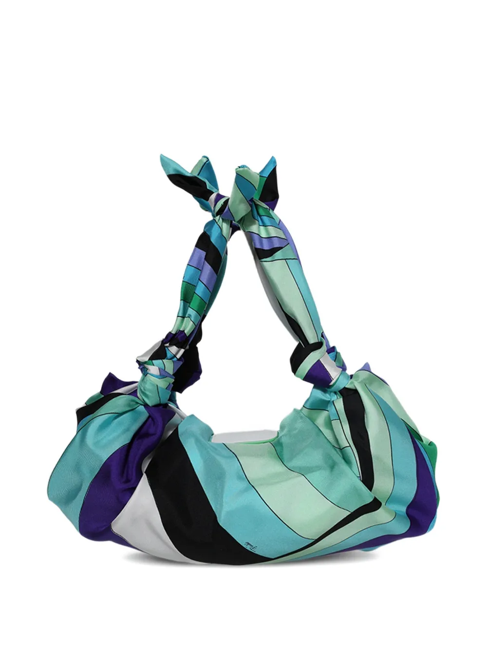 Pucci Iride-print Knotted Shoulder Bag In Multi