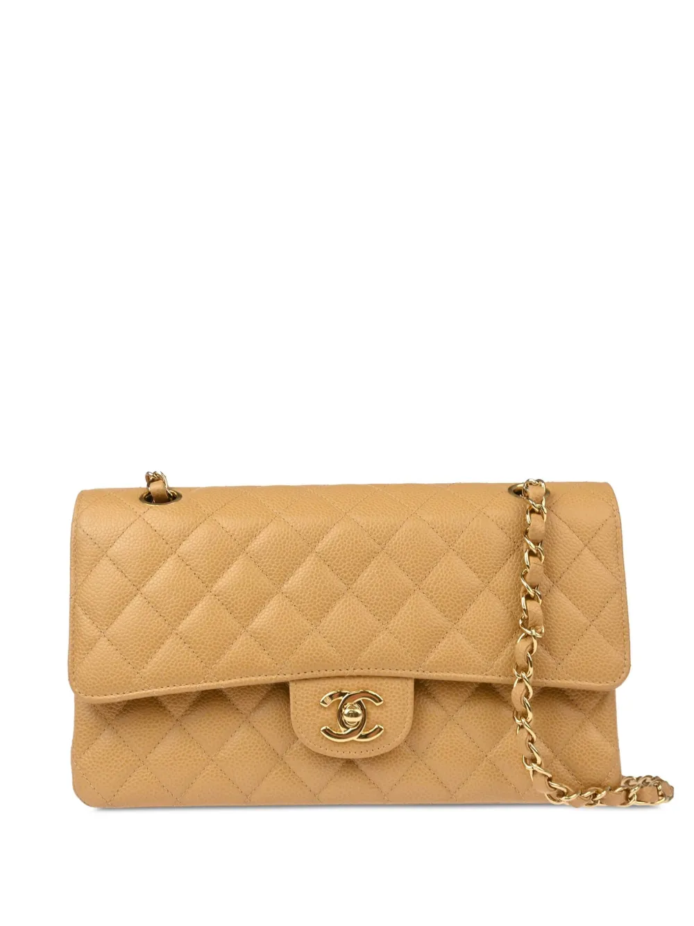 CHANEL Pre-Owned 2003 ダブルフラップ ショルダーバッグ M - ブラウン CHANEL Pre-Owned 2003 ダブルフラップ ショルダーバッグ M - ブラウン