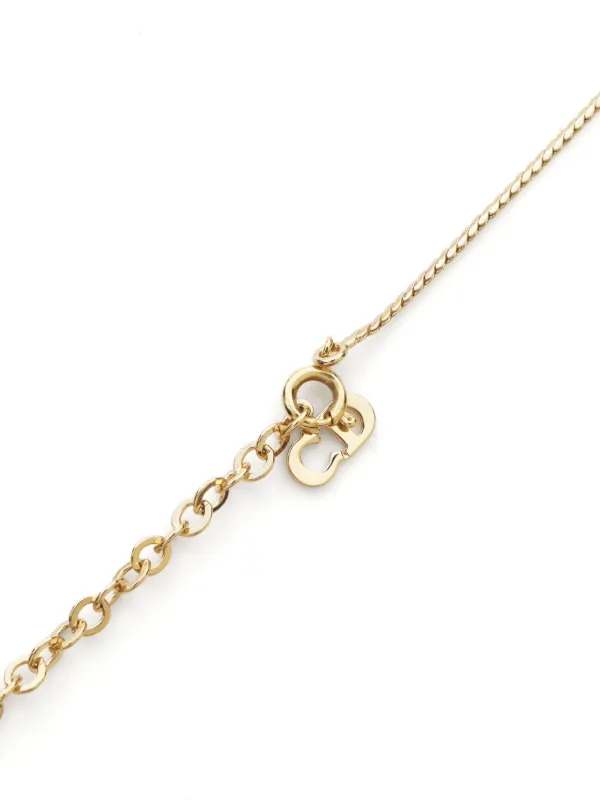 アクセサリー Dior Vintage Trotter Logo Gold Necklace Authentic Vintage Dior Oblique Silver Trotter Necklace