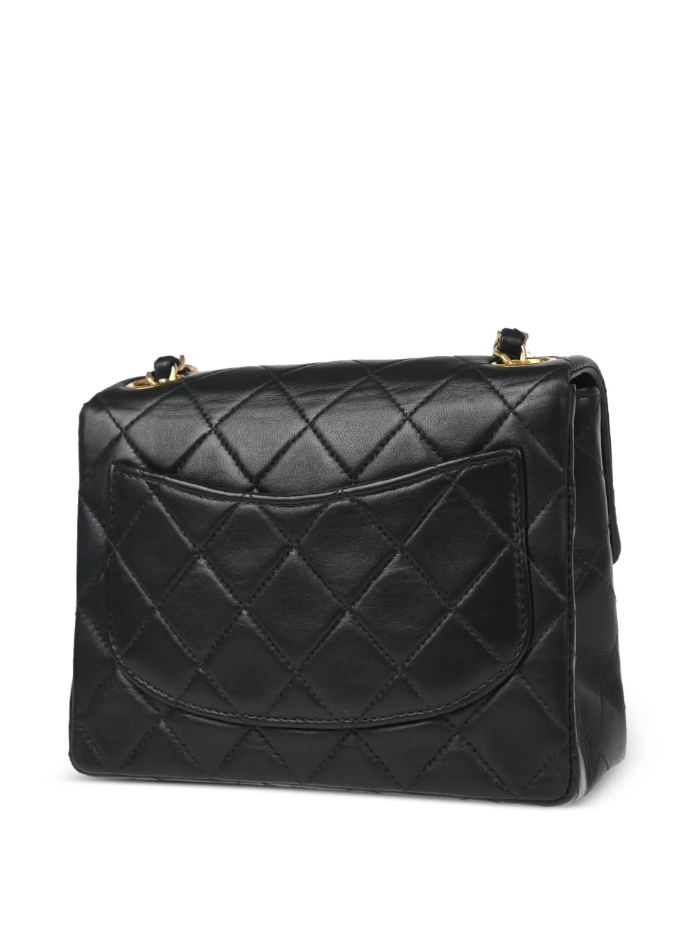 CHANEL Pre-Owned 2000 kleine Classic Square Flap 17 schoudertas - Zwart