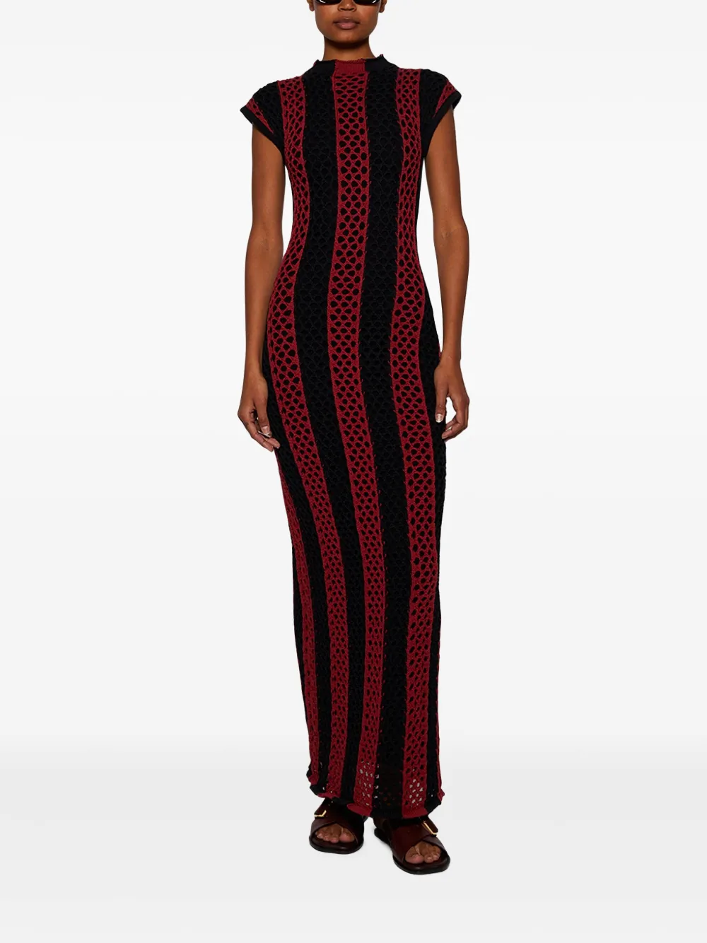 diotima Neale maxi-jurk met uitgesneden detail Zwart