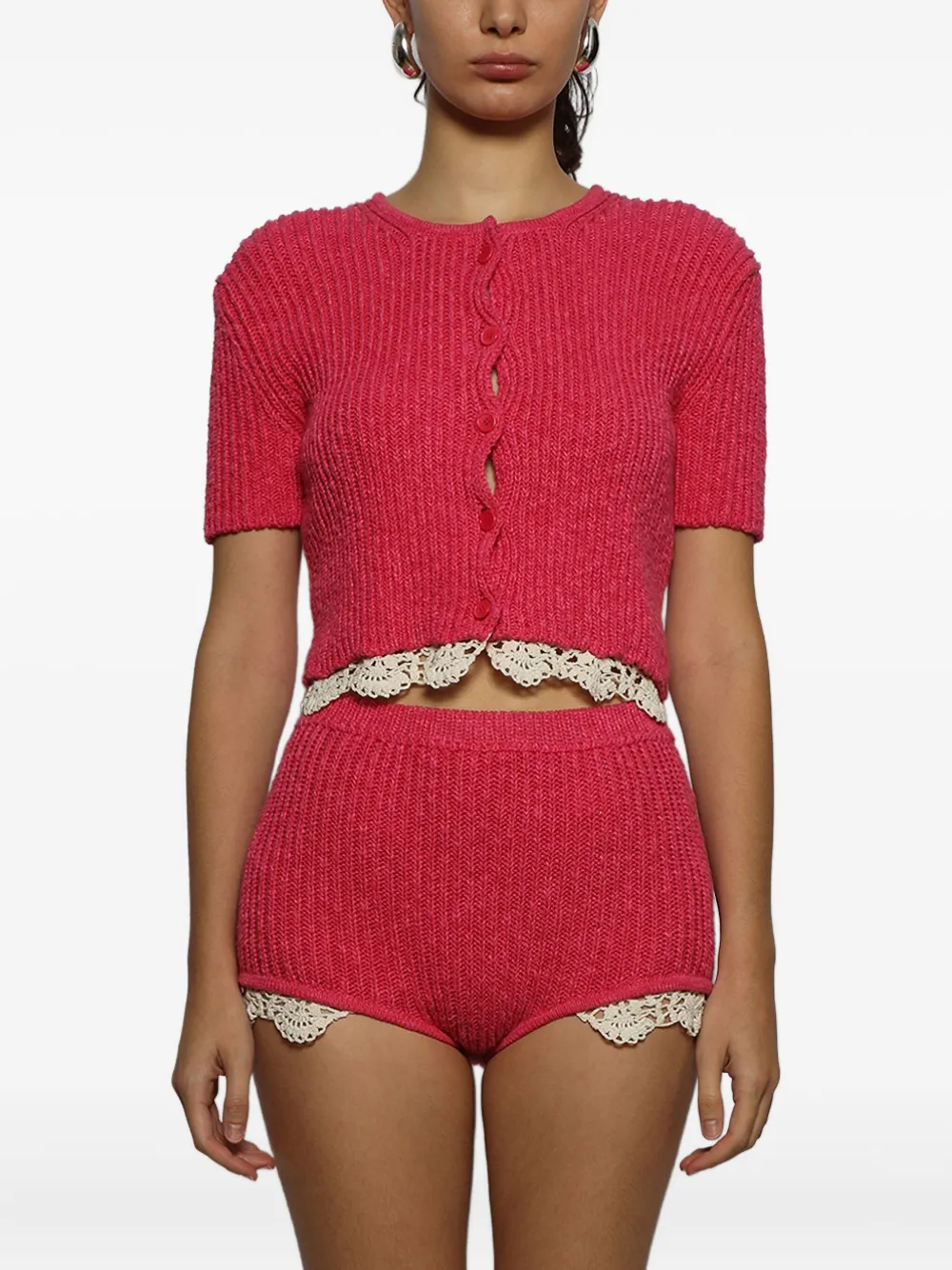 Magda Butrym Cropped vest Roze