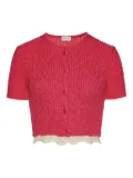 Magda Butrym buttoned-up cropped cardigan - Pink