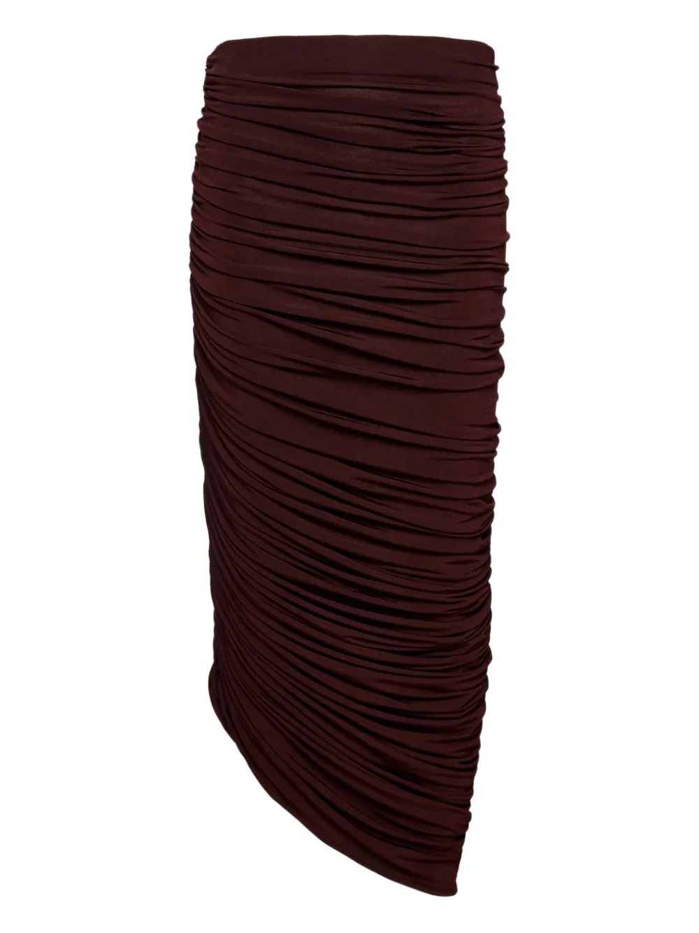 MAGDA BUTRYM RUCHED MIDI SKIRT