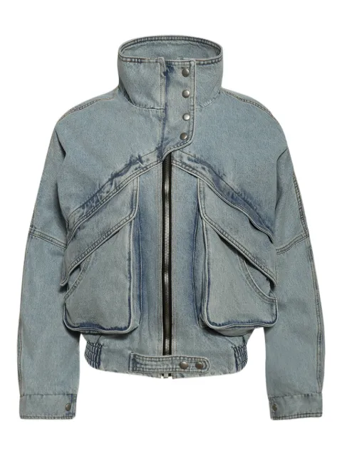 Magda Butrym veste en jean à fermeture zippée