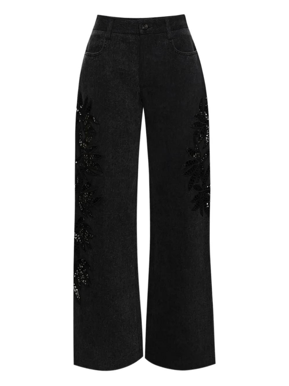 diotima Stulla Jeans mit Blumenspitze | Schwarz | Image 1