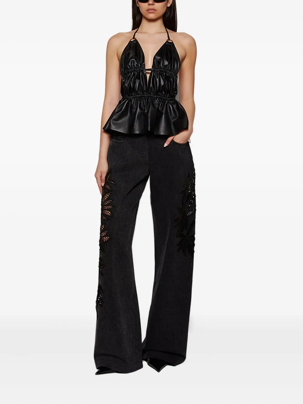 diotima Stulla Jeans mit Blumenspitze | Wide-Leg-Jeans | Image 2