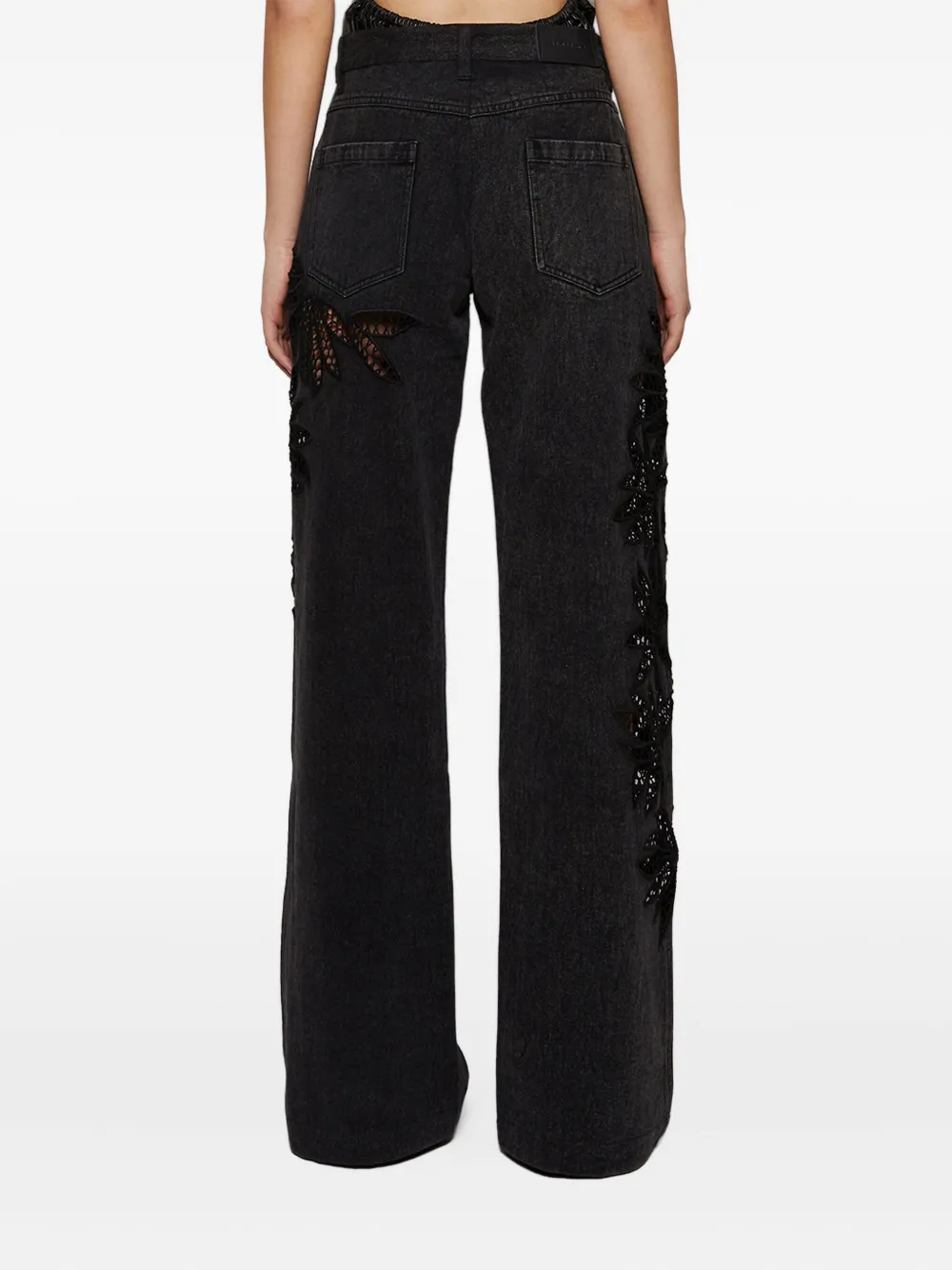 Diotima Stulla Floral-lace Jeans In Black