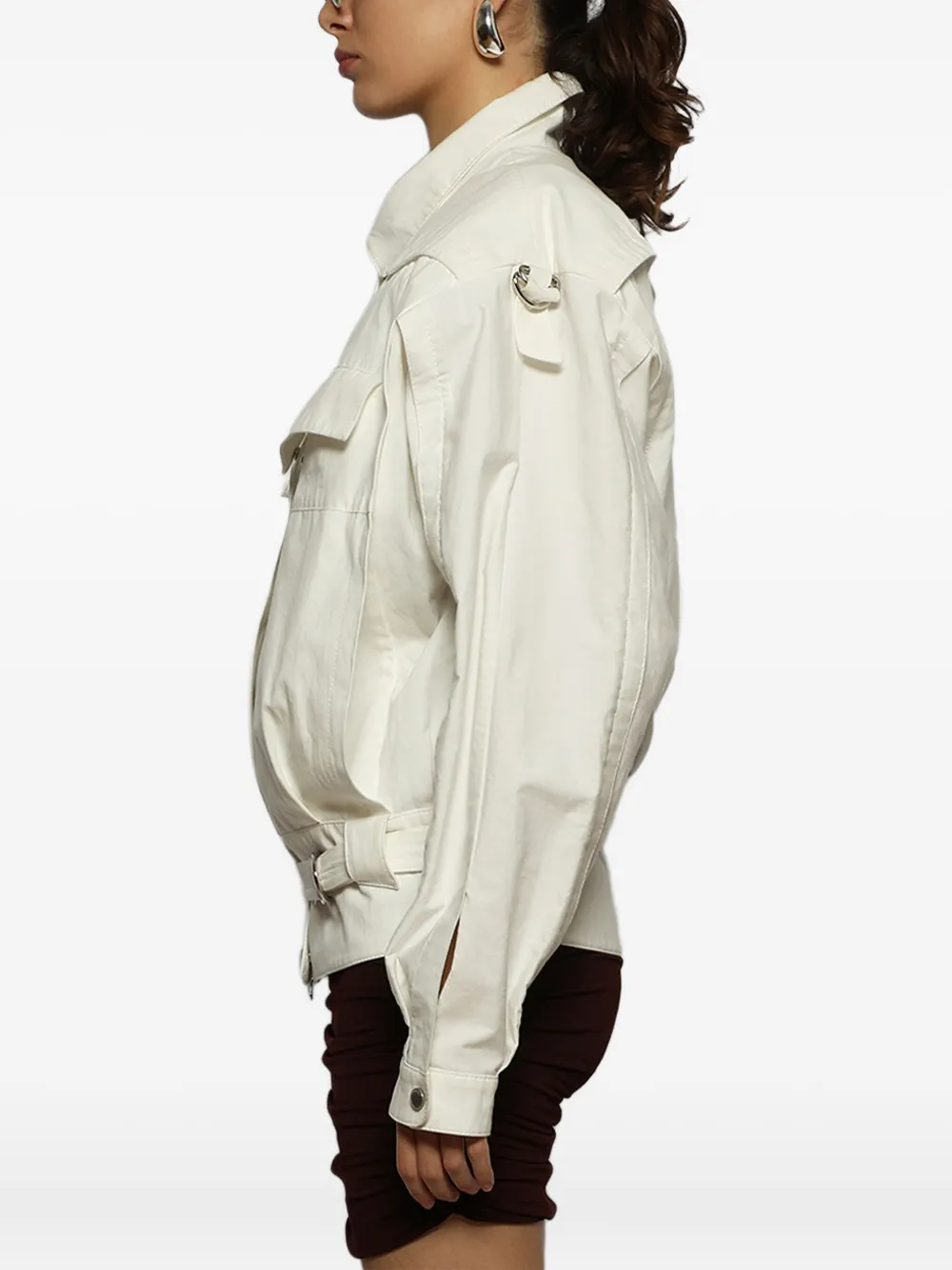 Magda Butrym Belted Bomber Jacket In Multi