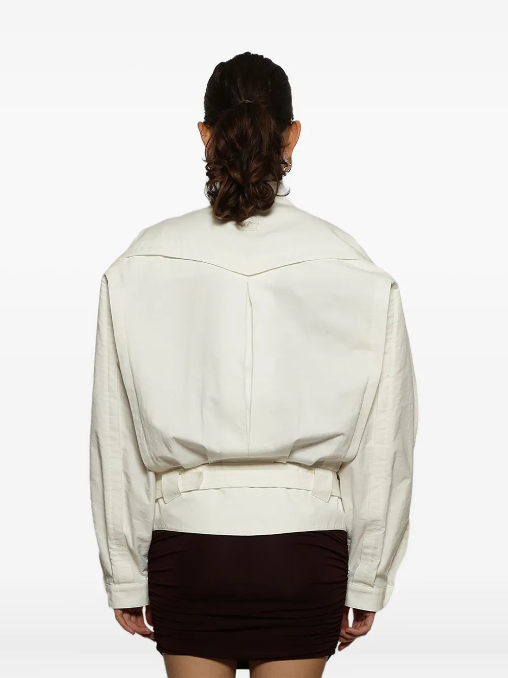 Magda Butrym Belted Bomber Jacket In Multi