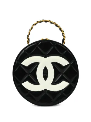 ◯CHANEL◯バニティ　エナメル　バッグ◯ CHANEL Pre-Owned 1995 エナメルレザーバニティバッグ | ブラック