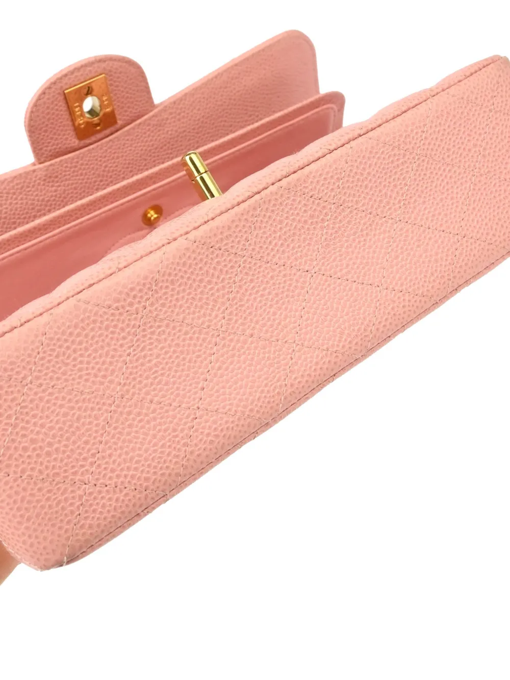 Pre-owned Chanel 2003 Small Double Flap Shoulder Bag In Pink
