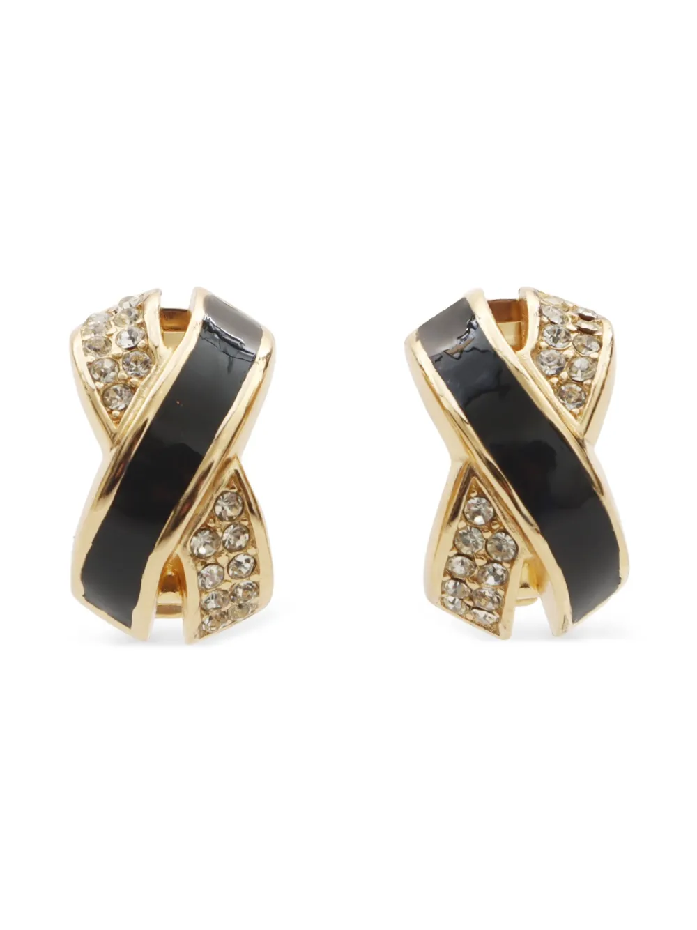 Christian Dior Pre-Owned aretes de clip con strass 1990-2000 | dorado | Image 1