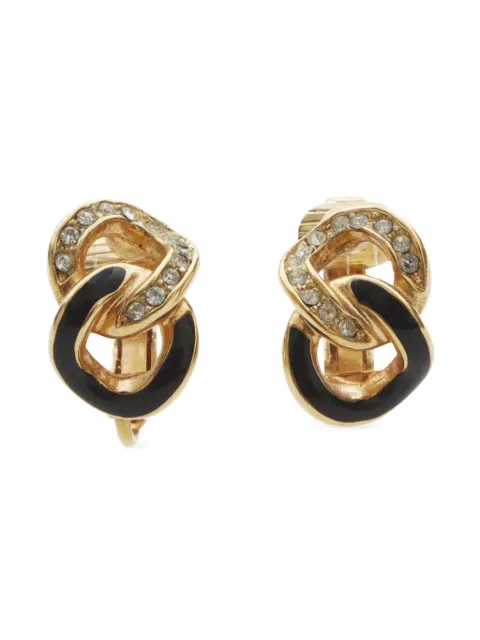 Christian Dior Pre-Owned 1990-2000s rhinestone clip-on earrings