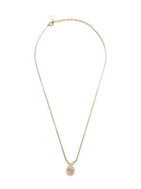 Christian Dior Pre-Owned 1990-2000 logo necklace