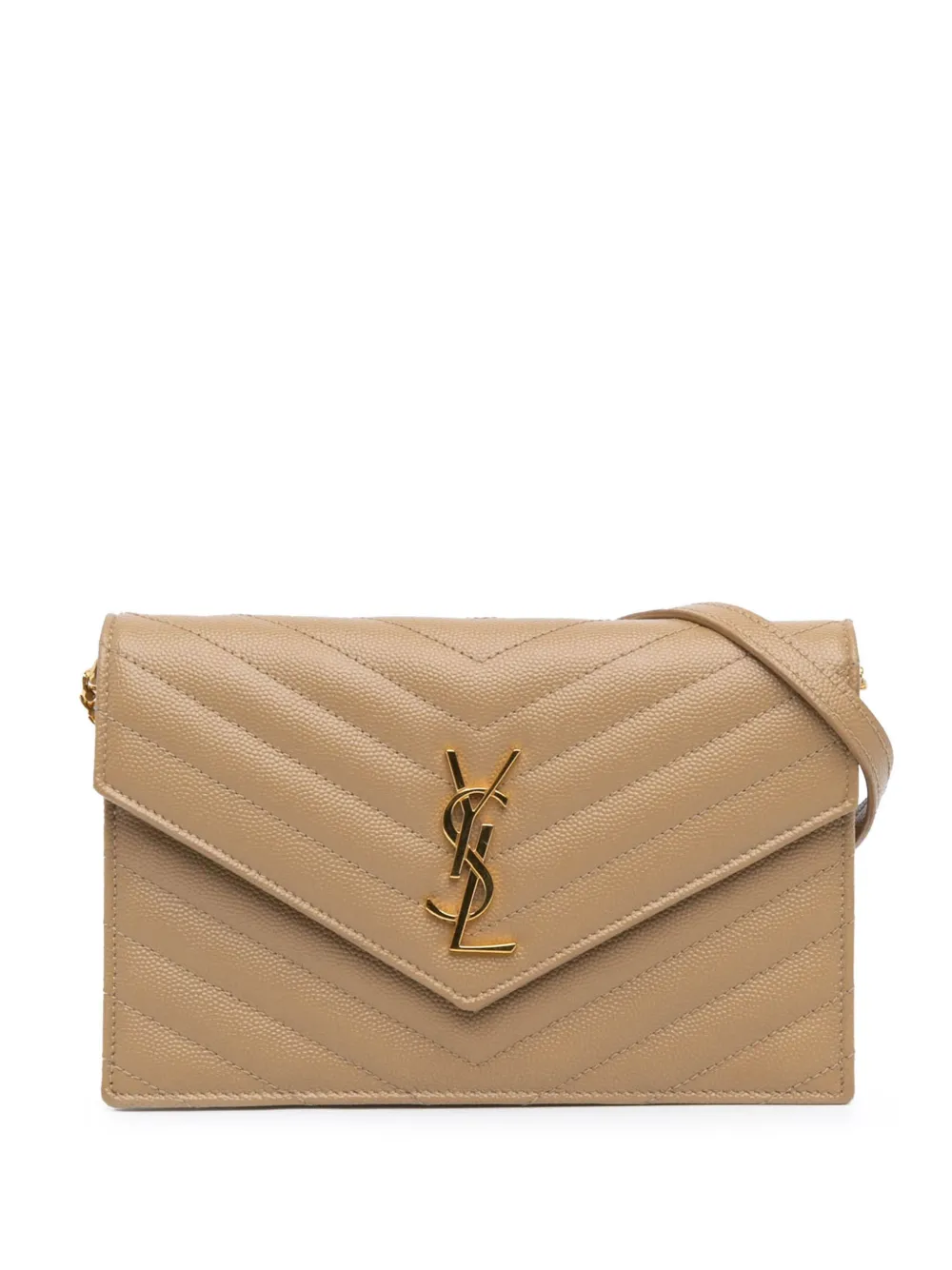 2019 Grain De Poudre Monogram Chevron Envelope Wallet On Chain crossbody bag