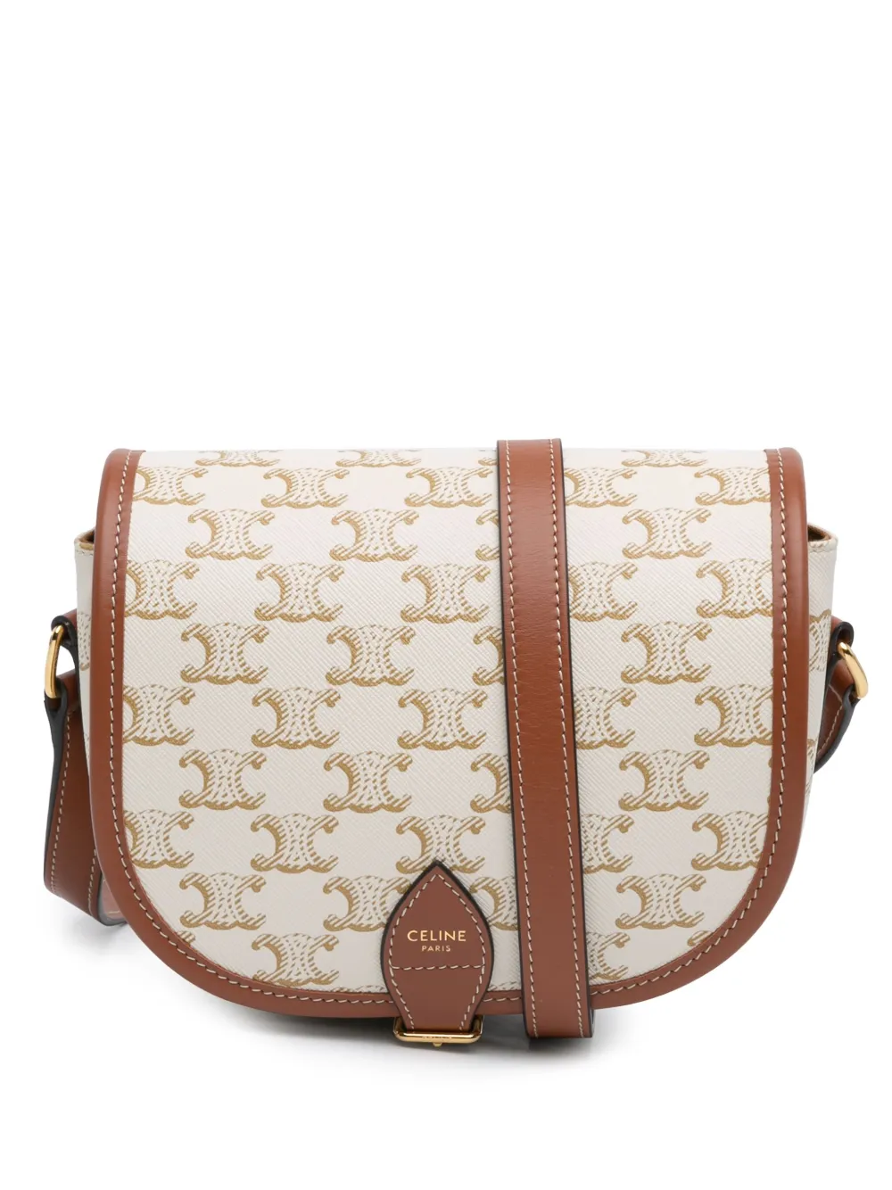 2022 Medium Triomphe Coated Canvas Folco crossbody bag