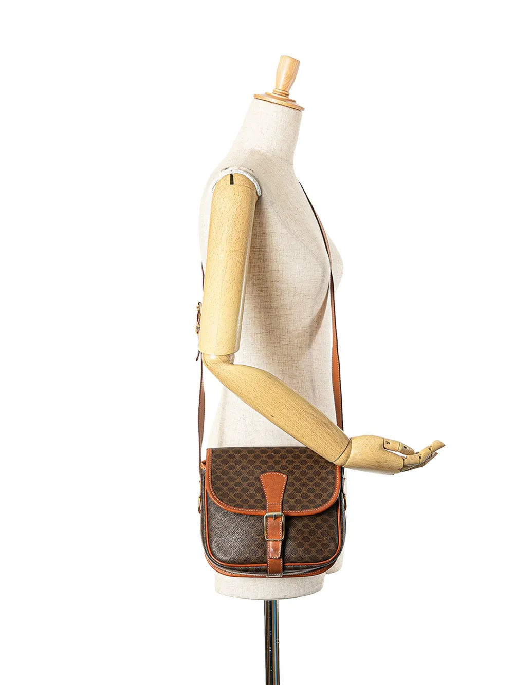 Céline Pre-Owned 1991 Macadam Coated canvas crossbodytas - Bruin