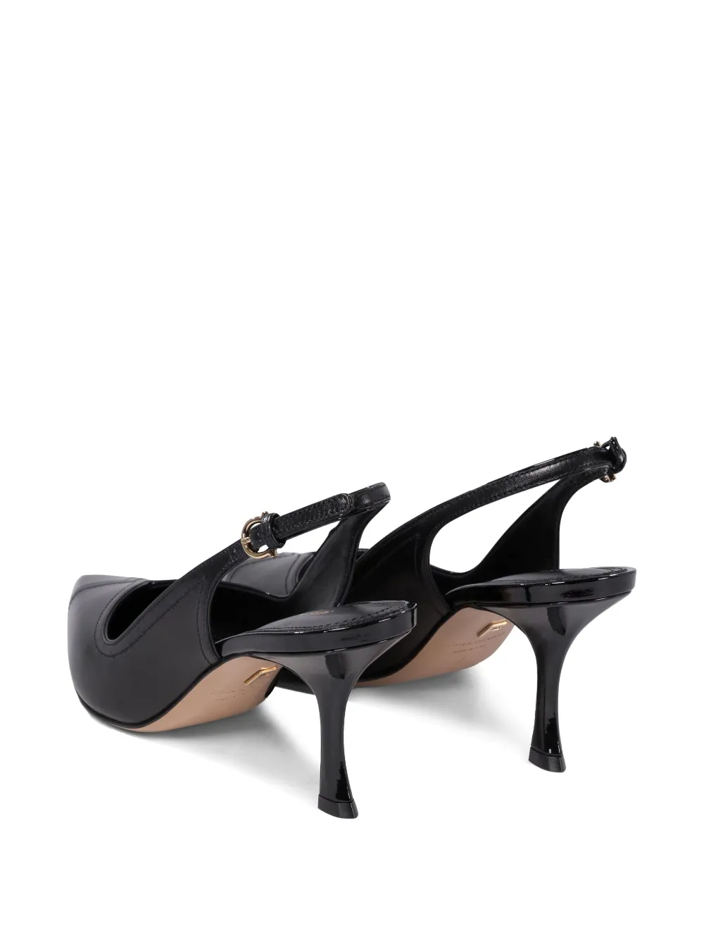Ferragamo 70 mm pumps met contrasterende binnenzool Zwart