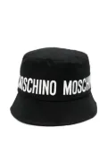 Moschino Kids logo-print bucket hat - Black