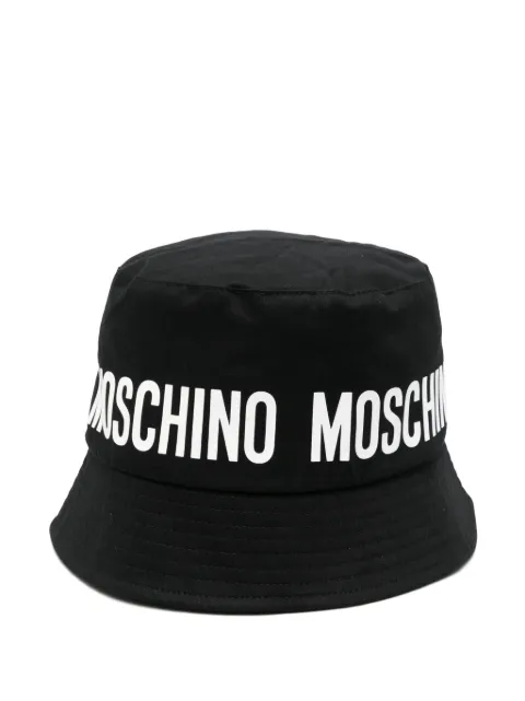 Moschino Kids logo-print bucket hat