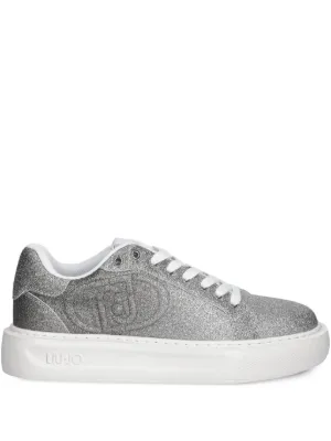 LIU JO スニーカー AMAZING 02 leather sneakers with inscription brand LIU JO