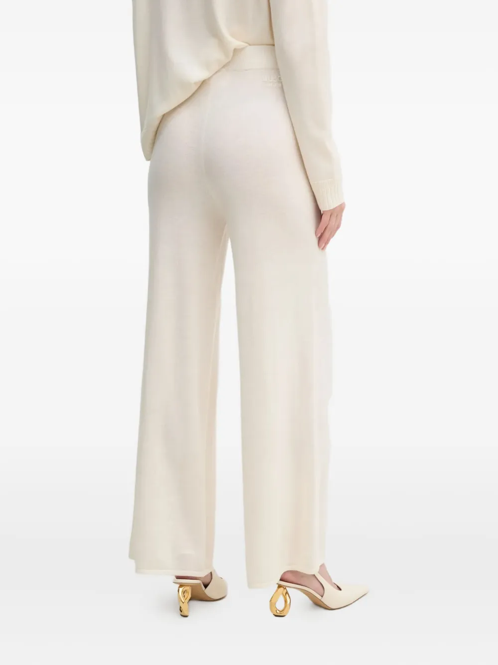 Liu •jo Wide-leg Trousers In Neutral