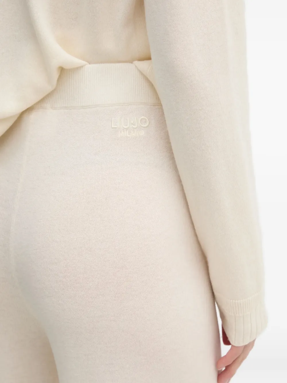 Liu •jo Wide-leg Trousers In Neutral
