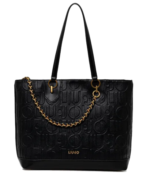 LIU JO bolsa de hombro con logo en relieve