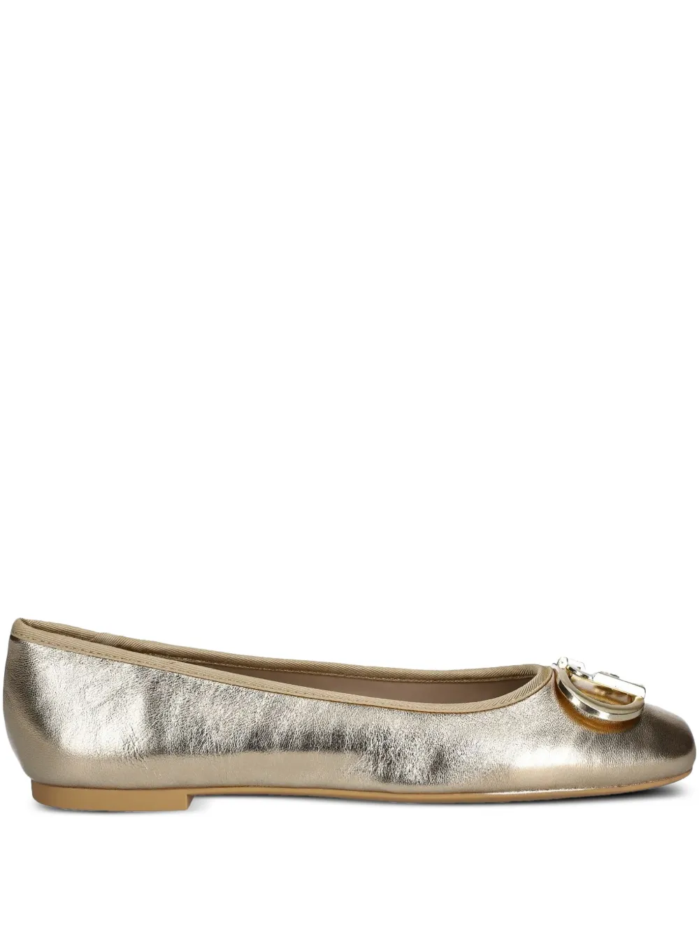 LIU JO Ballerina's met metallic-effect Goud