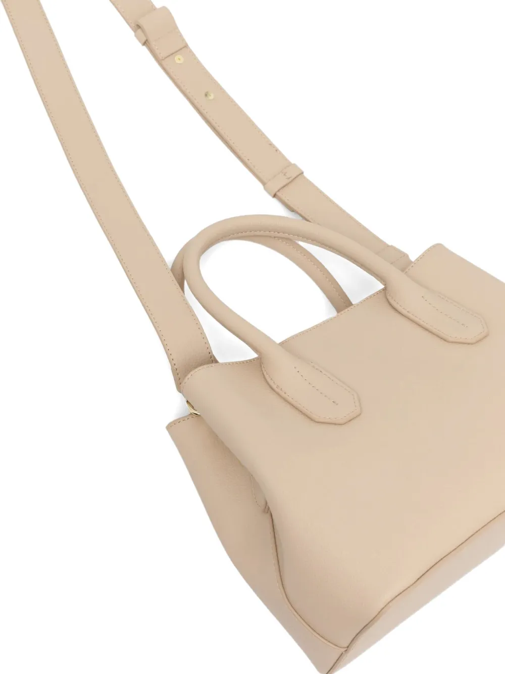 Patrizia Pepe Kleine leren shopper Beige