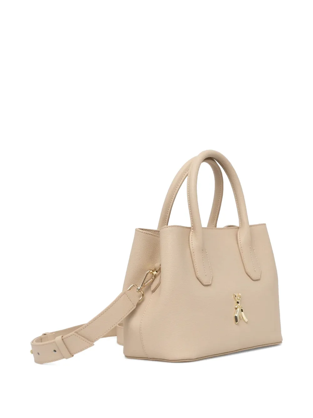 Patrizia Pepe mini leather tote bag - Beige