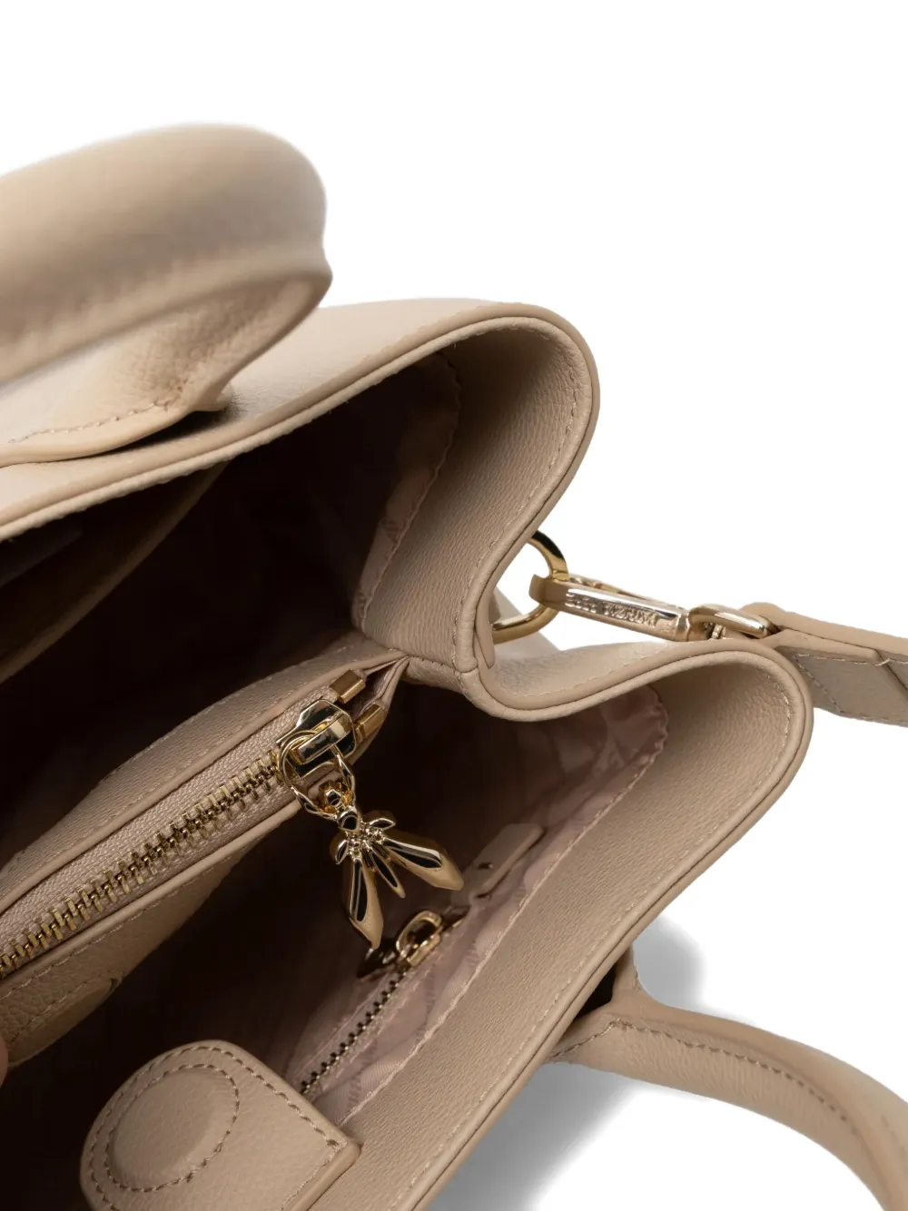 Patrizia Pepe Kleine leren shopper Beige