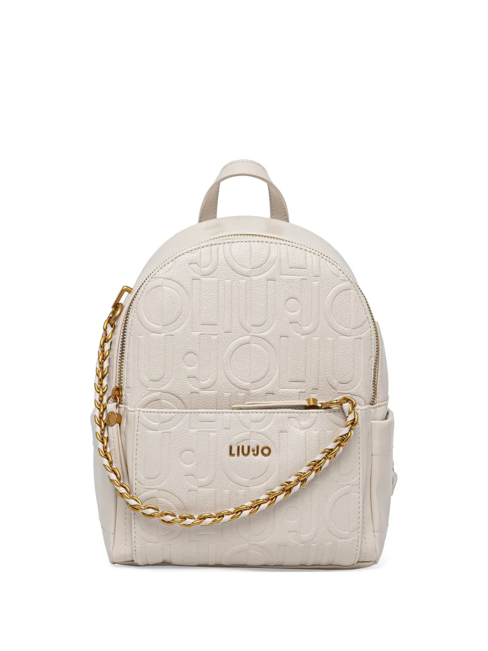 logo-embossed backpack