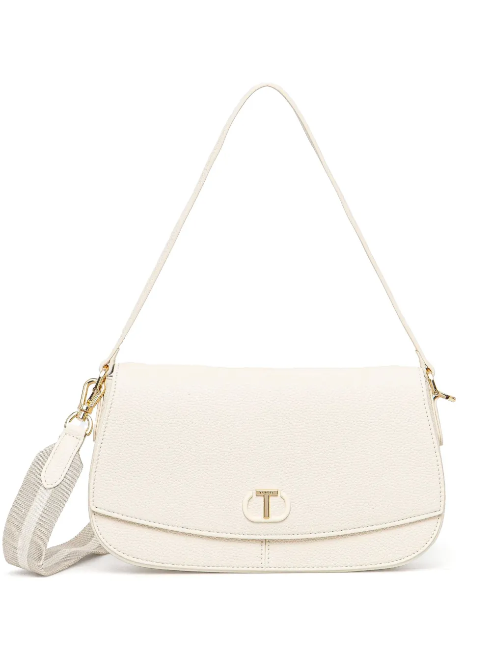 TWINSET Schoudertas met logo Beige