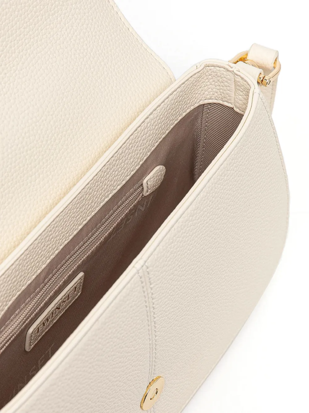 TWINSET Schoudertas met logo Beige