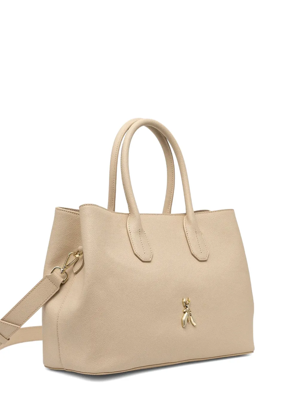 Patrizia Pepe Leren shopper - Beige