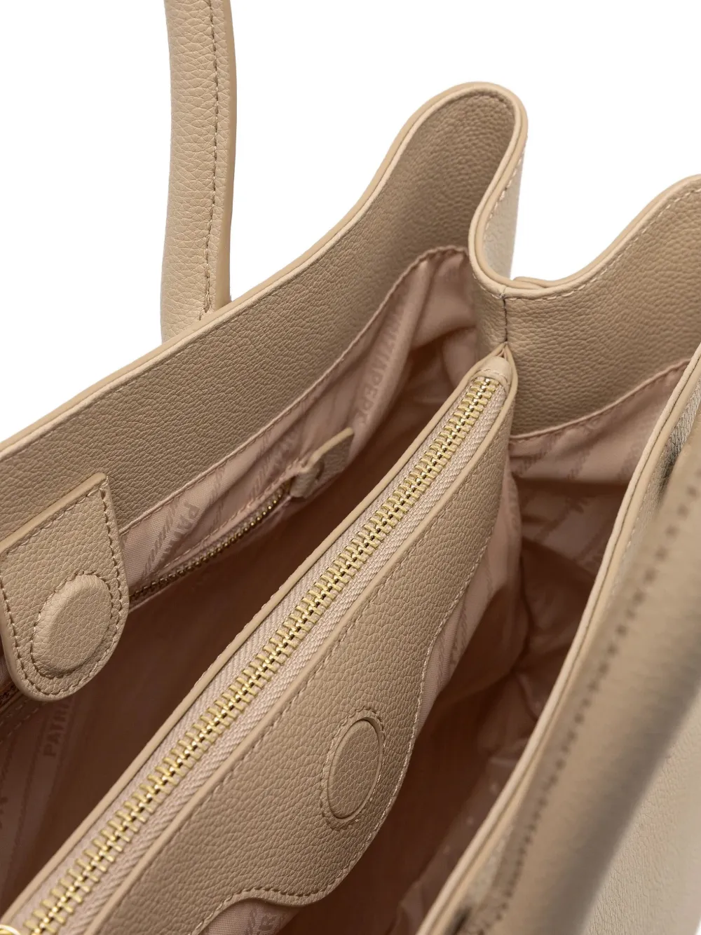 Patrizia Pepe Leren shopper Beige