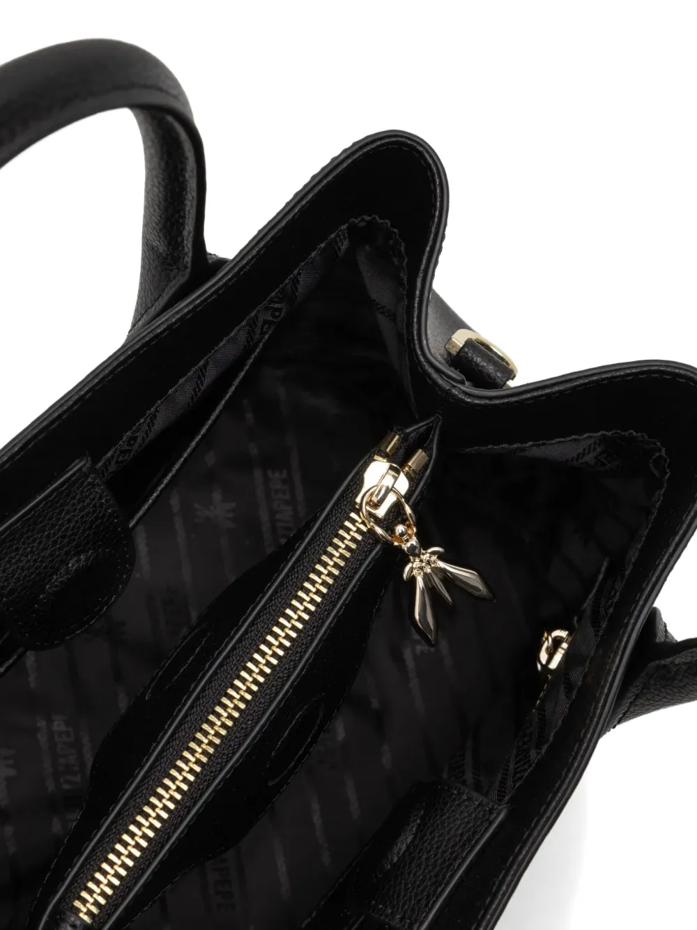 Patrizia Pepe Kleine leren shopper Zwart