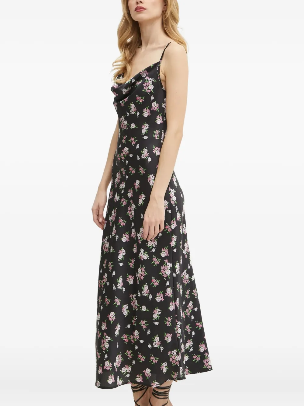 GUESS USA floral-print maxi dress Zwart
