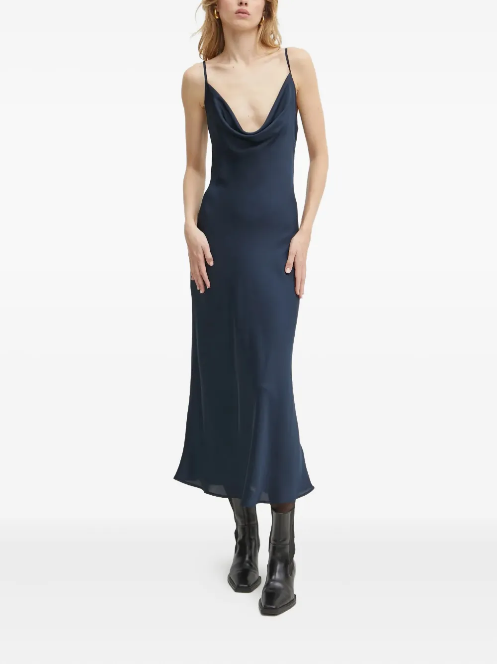 GUESS USA Midi-jurk met col Blauw