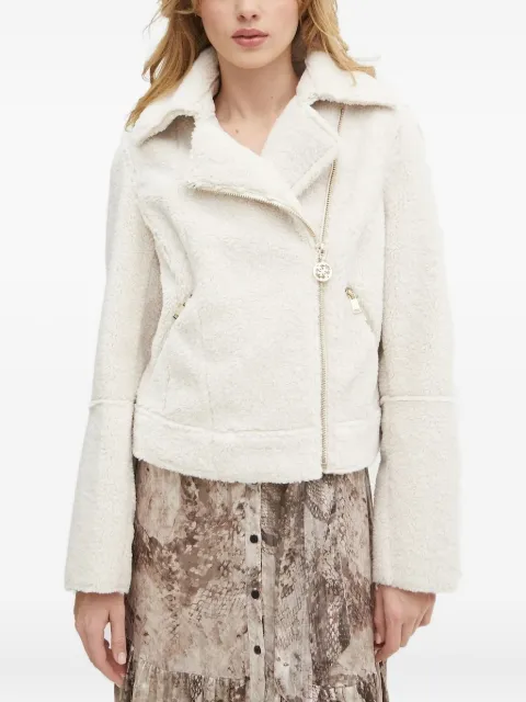GUESS USA asymmetrical-zip fleece jacket