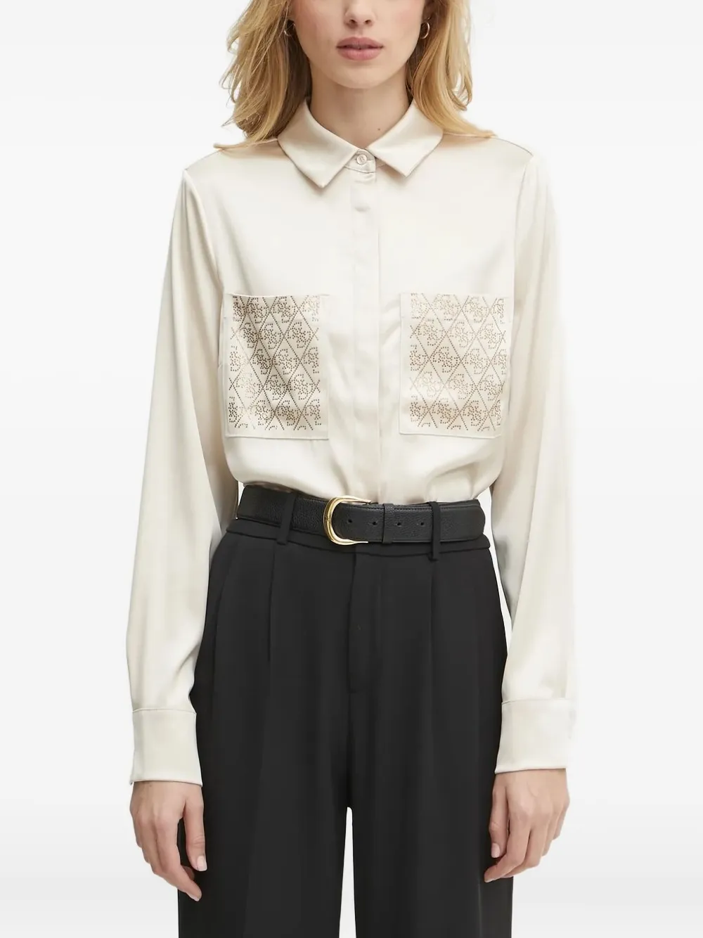 Guess Usa Long Sleeve Shirt In White